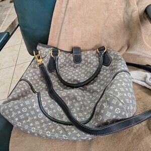 Louis Vuitton Signature Dark Denim Washed Purse